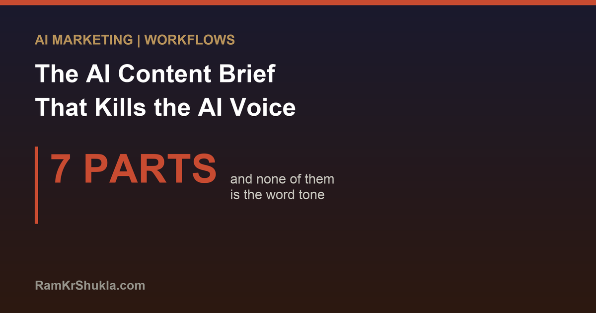 How to Brief AI for Content That Does Not Sound Like AI: The Full Brief Template
