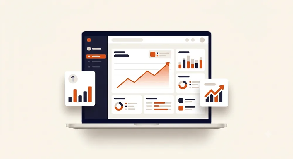 Growth dashboard showing revenue impact