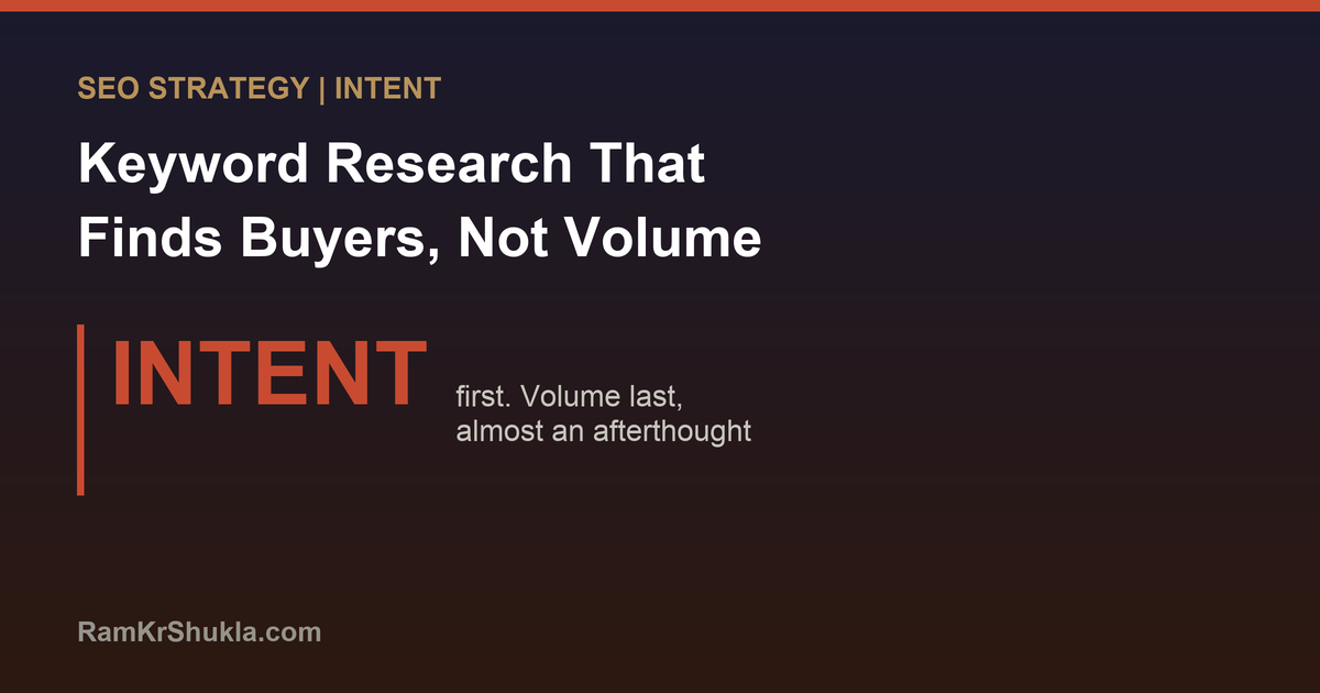 The Keyword Research Method That Finds Buyers, Not Just Volume