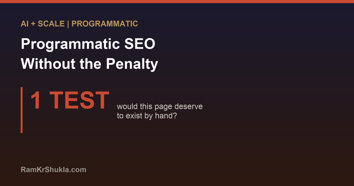 Programmatic SEO Done Right: How to Scale Pages Without Getting Penalised