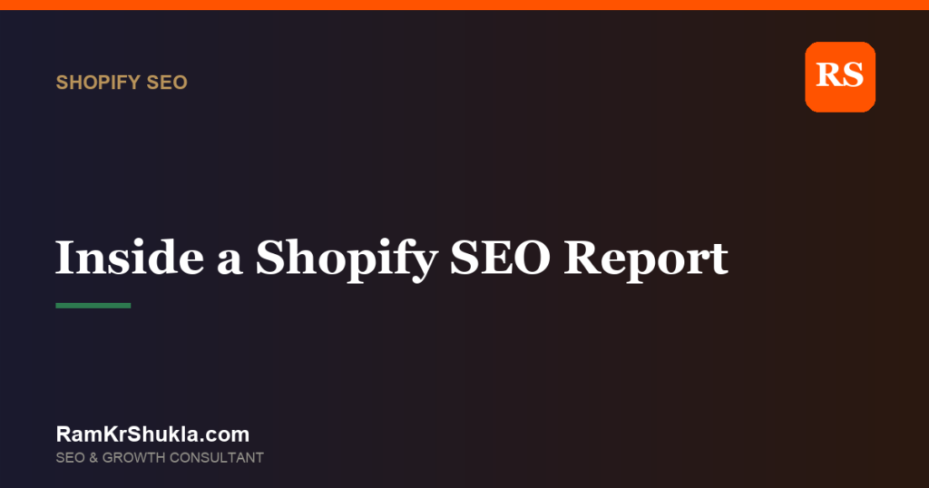 Inside a Shopify SEO Report
