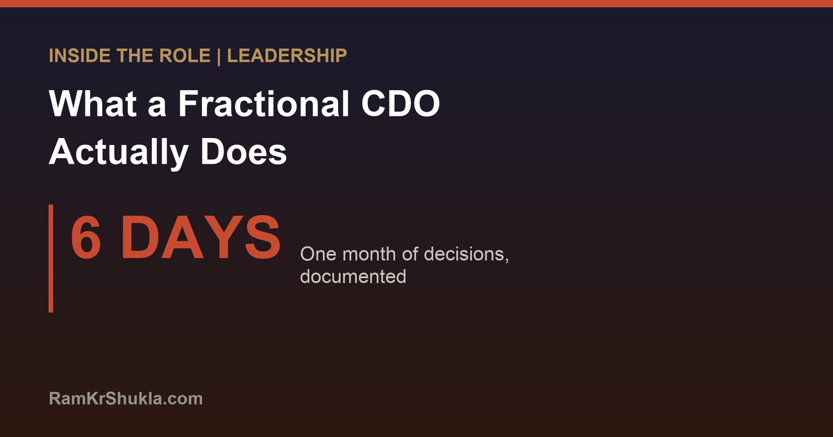 What a Fractional CDO Actually Does: A Month Inside the Role