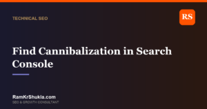 Find Cannibalization in Search Console
