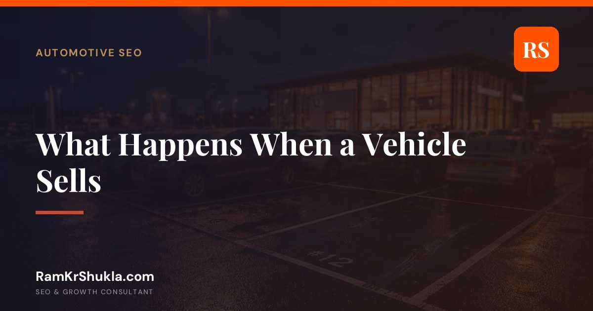 What Happens to a Vehicle Listing Page When the Car Sells